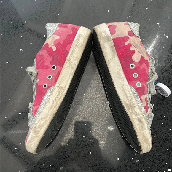 Golden Goose Pink and Silver Sneakers - Picture 2 of 13